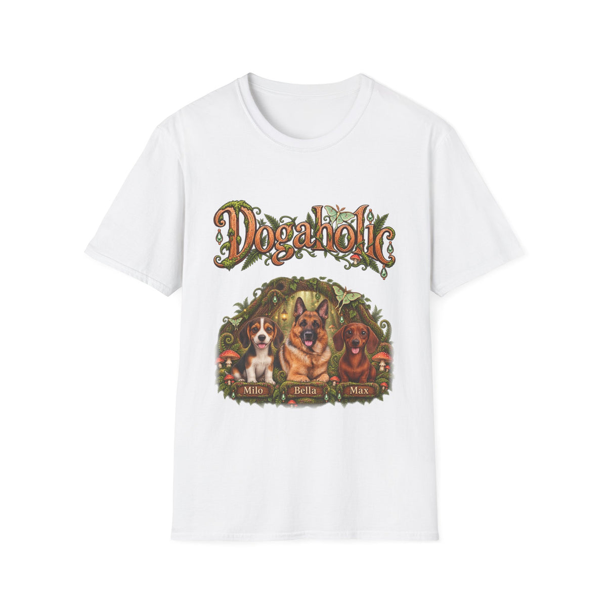 Personalized Graphic Tee – Dogaholic Enchanted Forest – photo 13
