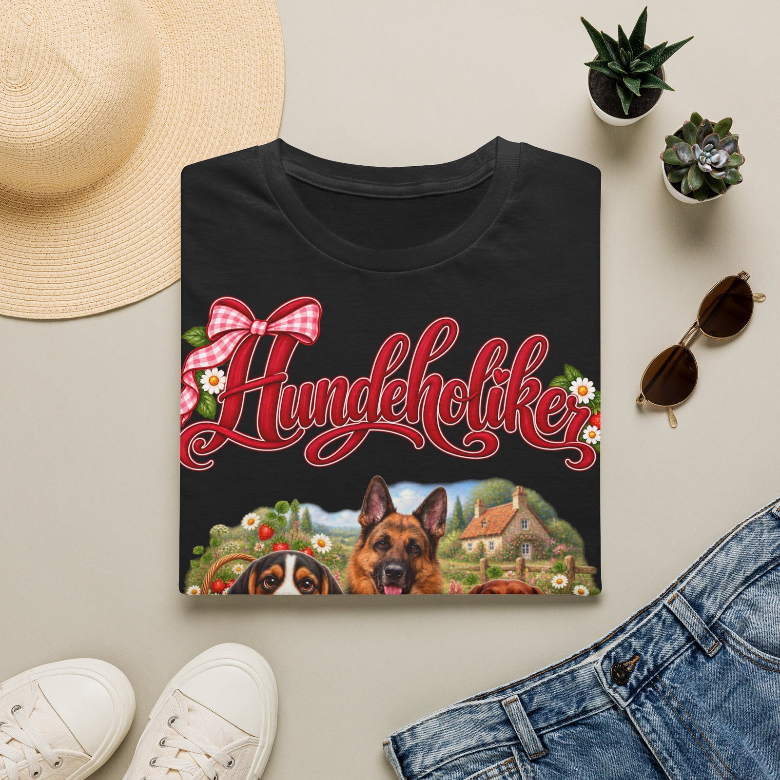 Personalisiertes T-Shirt mit Hunden – Hundeholiker Picknick – Foto 14