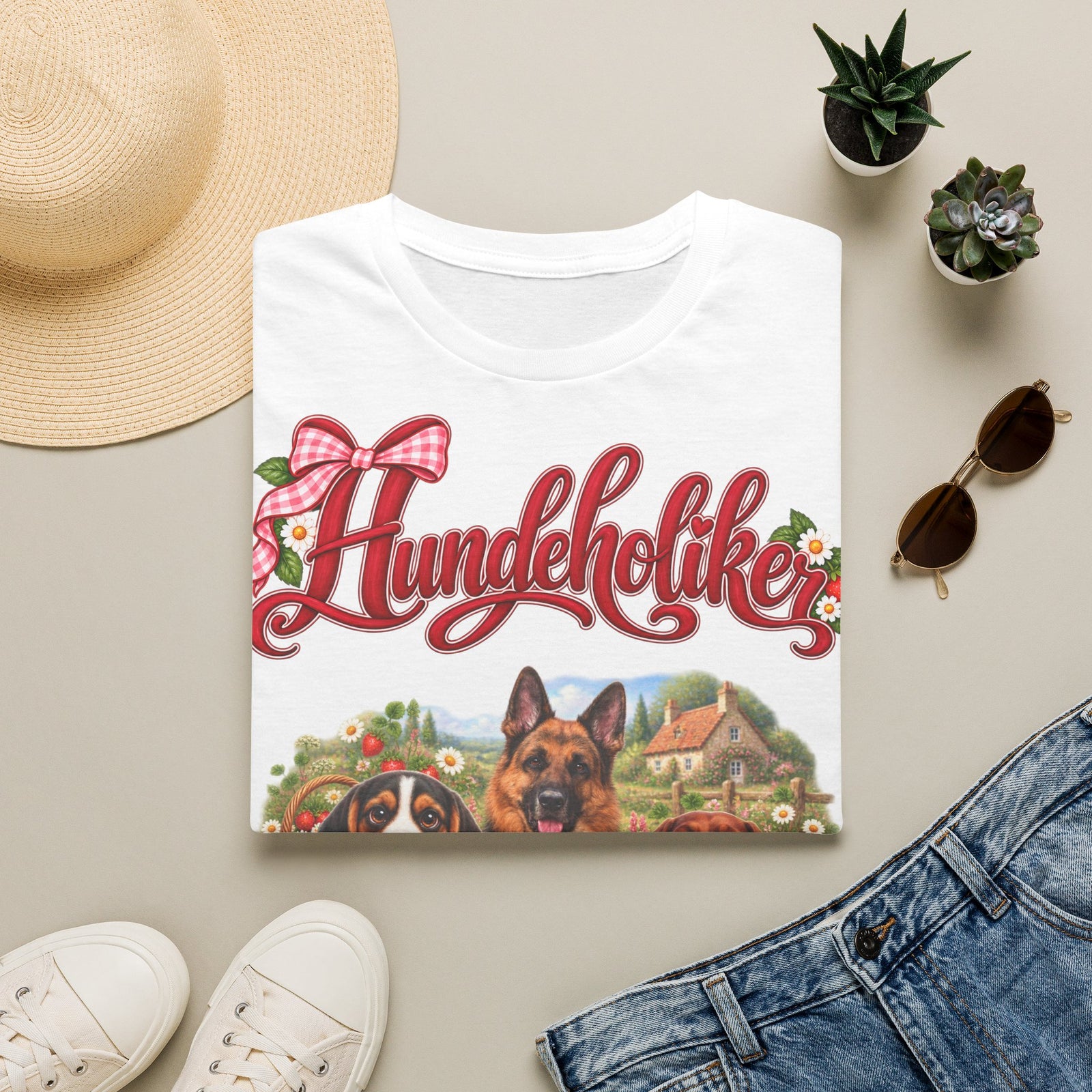Personalisiertes T-Shirt mit Hunden – Hundeholiker Picknick – Foto 11