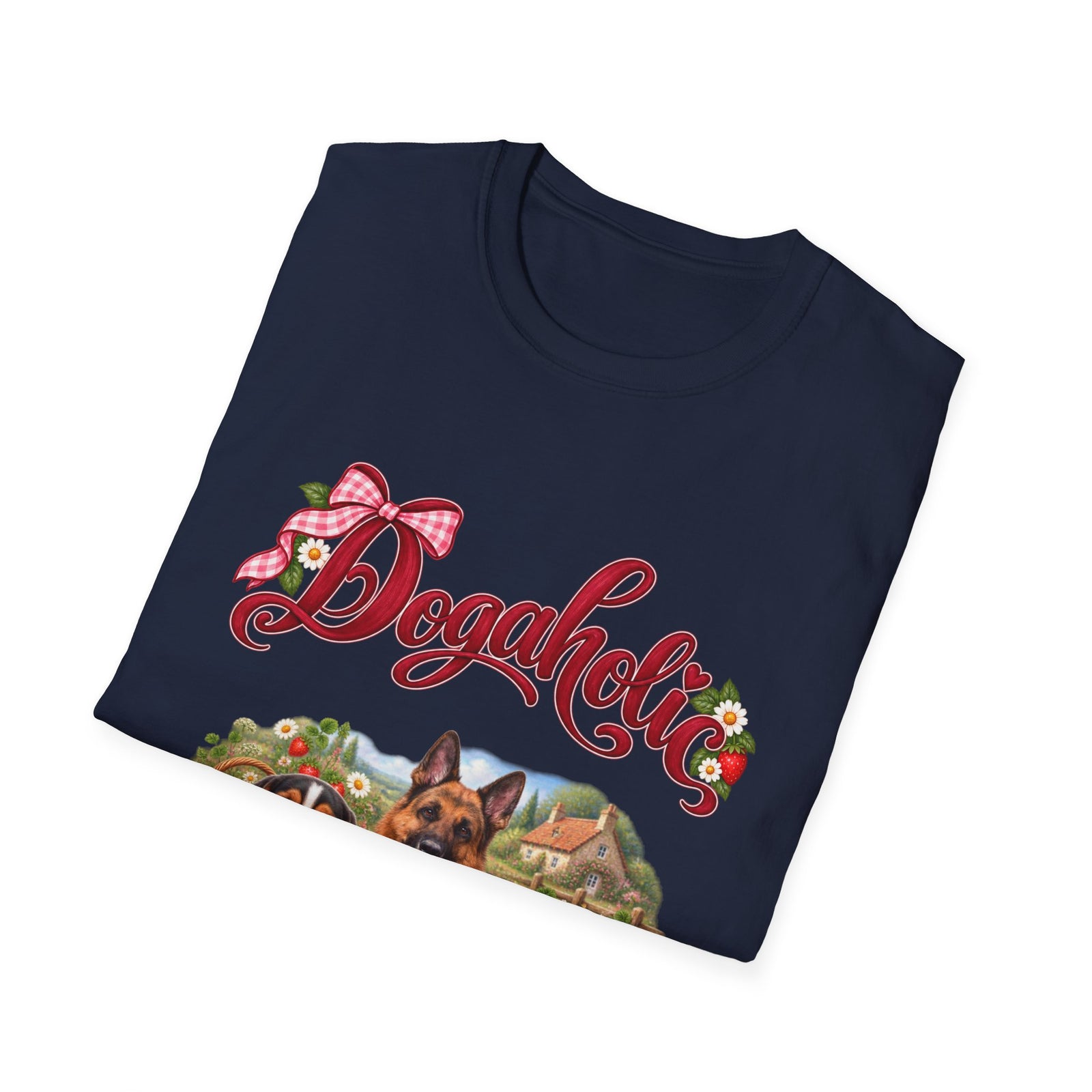 Personalized Graphic Tee – Dogaholic Strawberry Picnic – photo 6