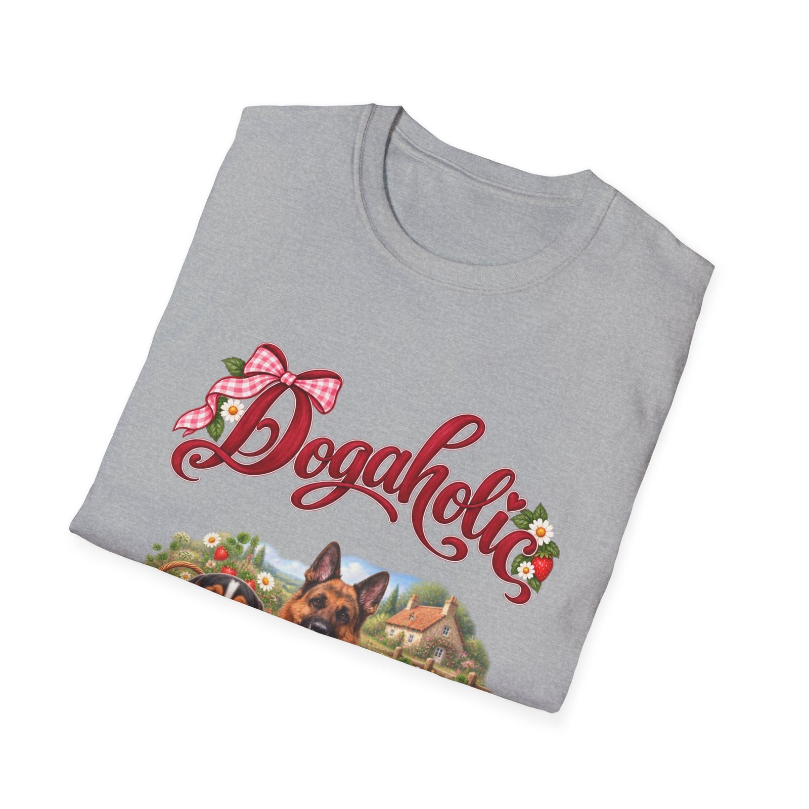 Personalized Graphic Tee – Dogaholic Strawberry Picnic – photo 12