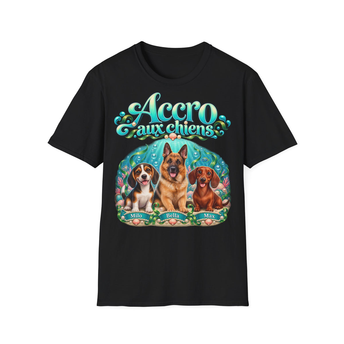 T-shirt perso personnalisé – Chiens dans l'océan – photo 13