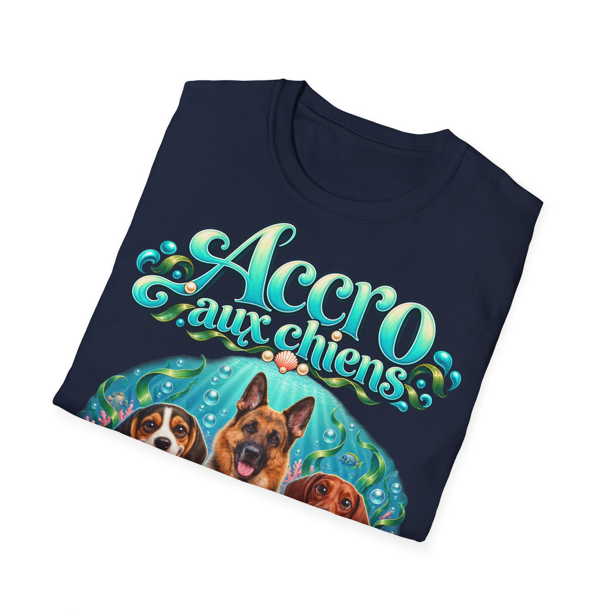 T-shirt perso personnalisé – Chiens dans l'océan – photo 3