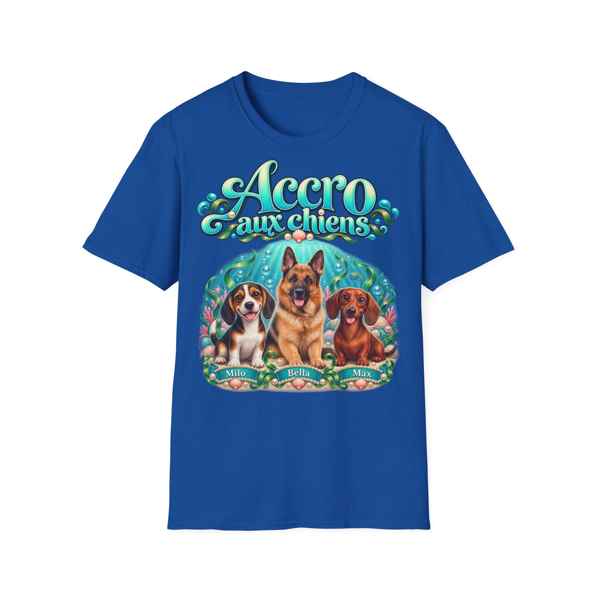 T-shirt perso personnalisé – Chiens dans l'océan – photo 4