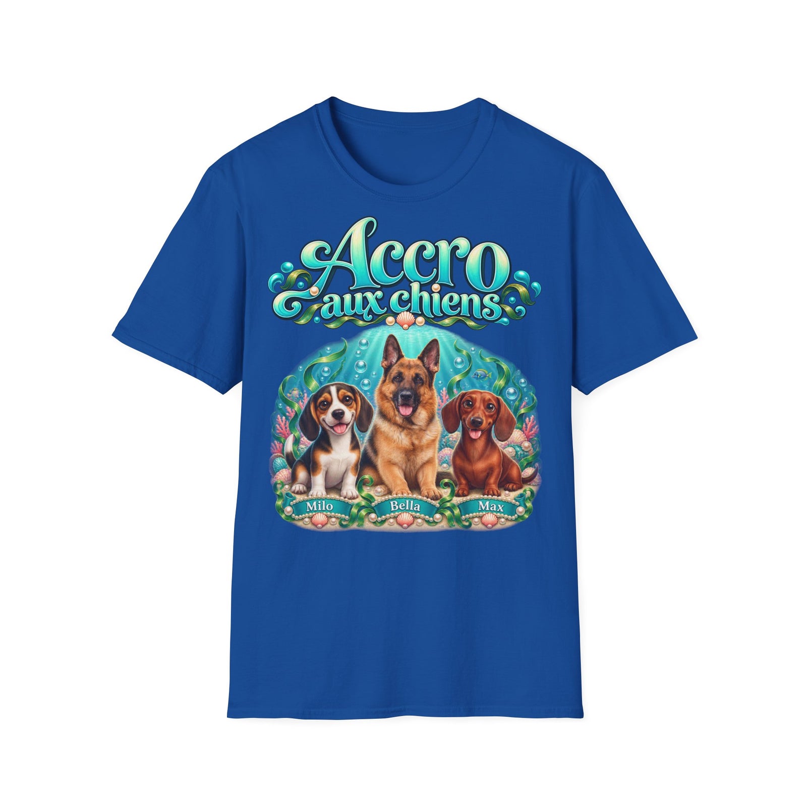T-shirt perso personnalisé – Chiens dans l'océan – photo 4