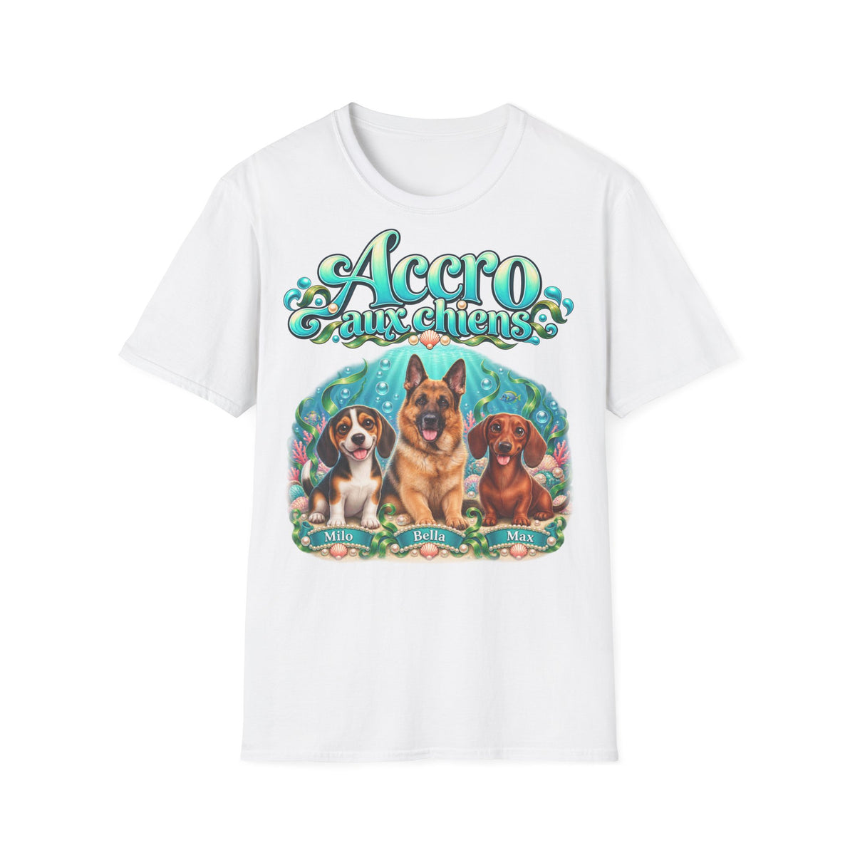 T-shirt perso personnalisé – Chiens dans l'océan – photo 10
