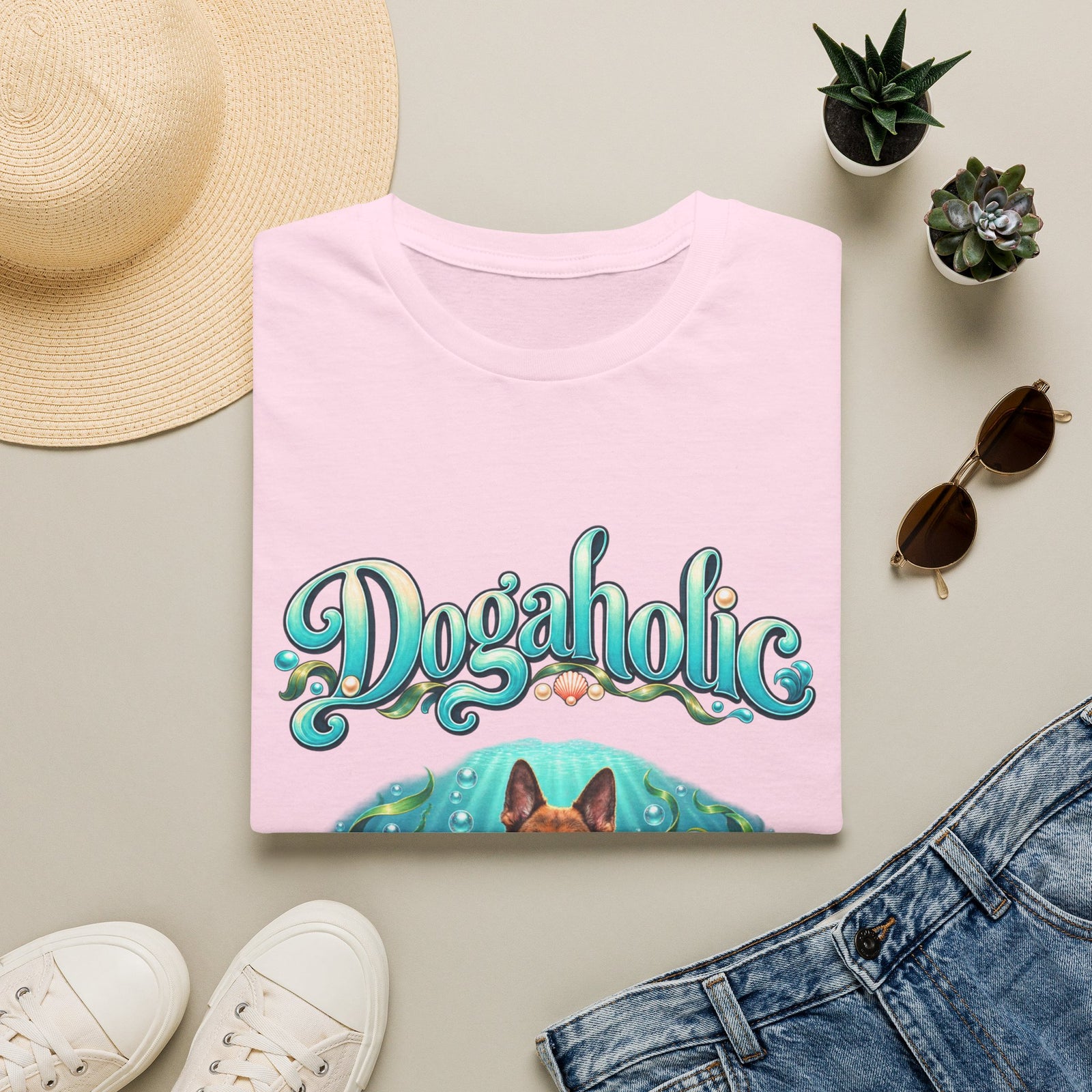 Personalized Graphic Tee – Dogaholic Mermaid Dogs – photo 20