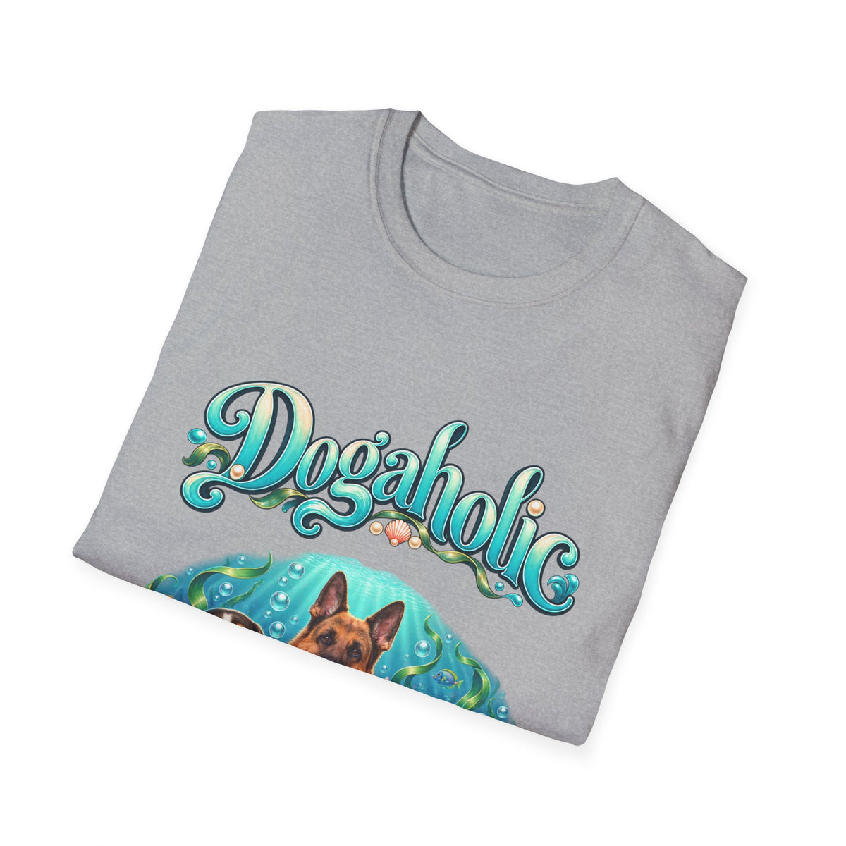 Personalized Graphic Tee – Dogaholic Mermaid Dogs – photo 12