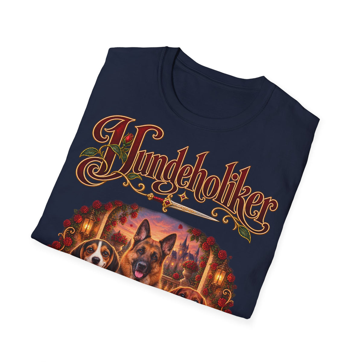 Personalisiertes T-Shirt – Hundeholiker mit Rosen – Foto 3