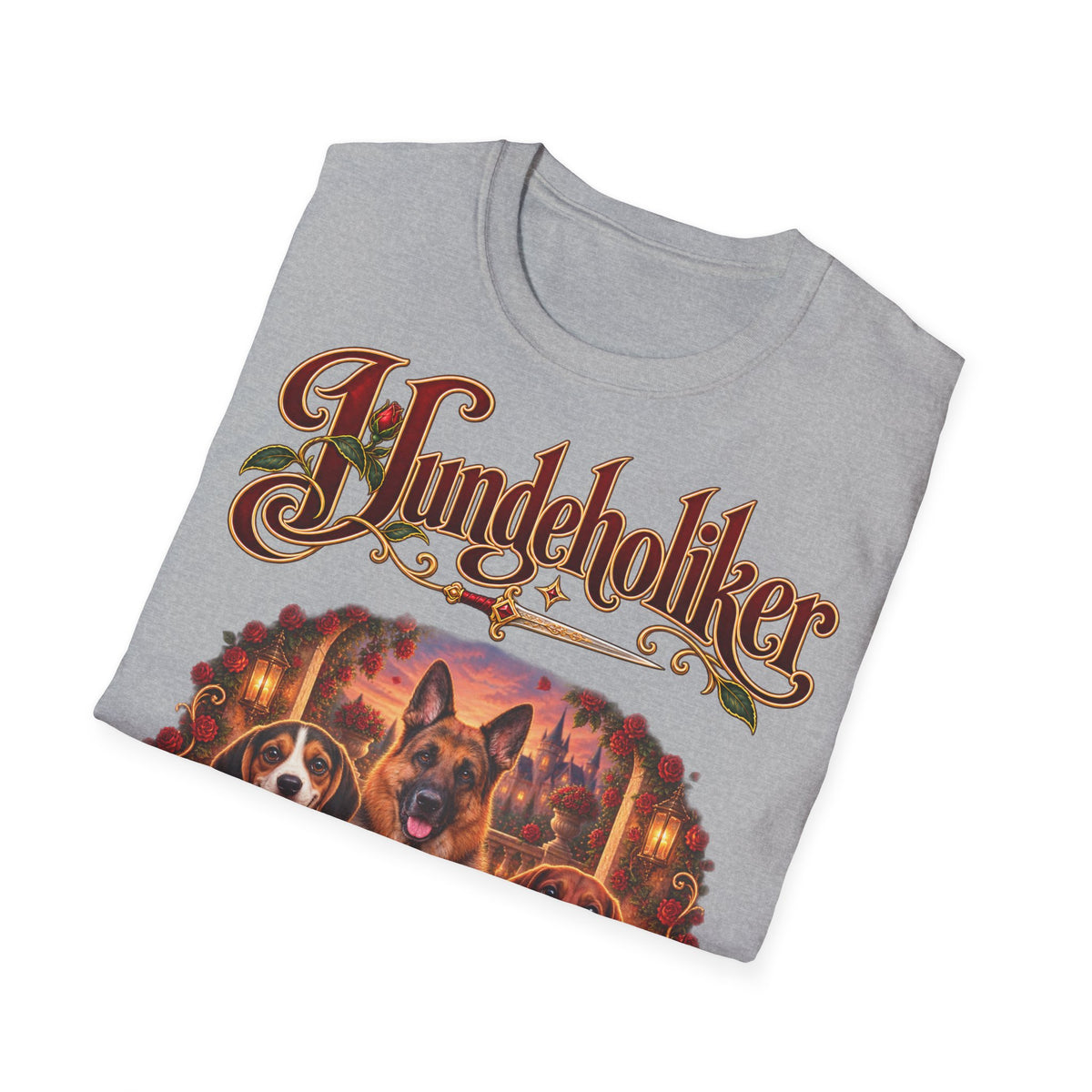 Personalisiertes T-Shirt – Hundeholiker mit Rosen – Foto 9