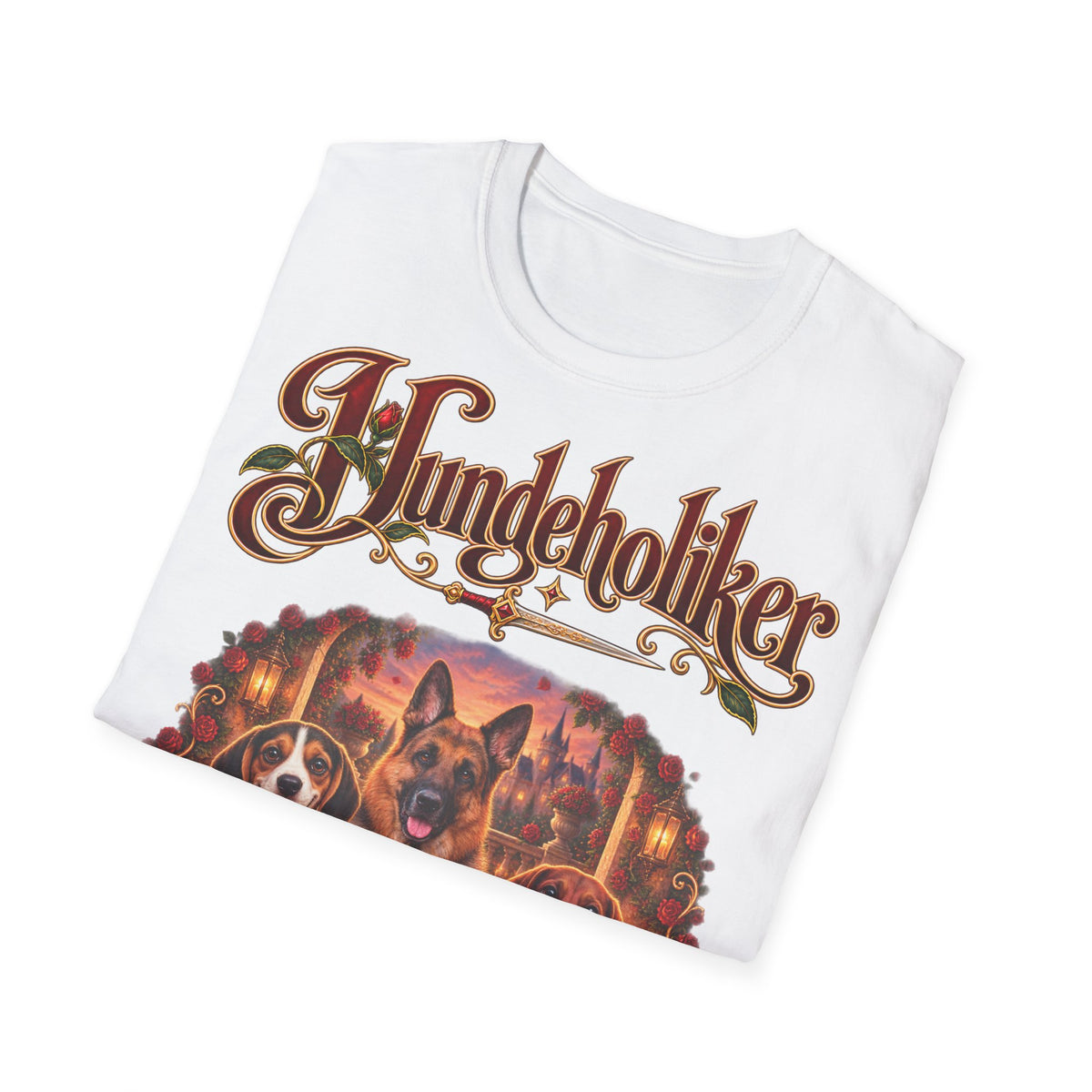 Personalisiertes T-Shirt – Hundeholiker mit Rosen – Foto 12