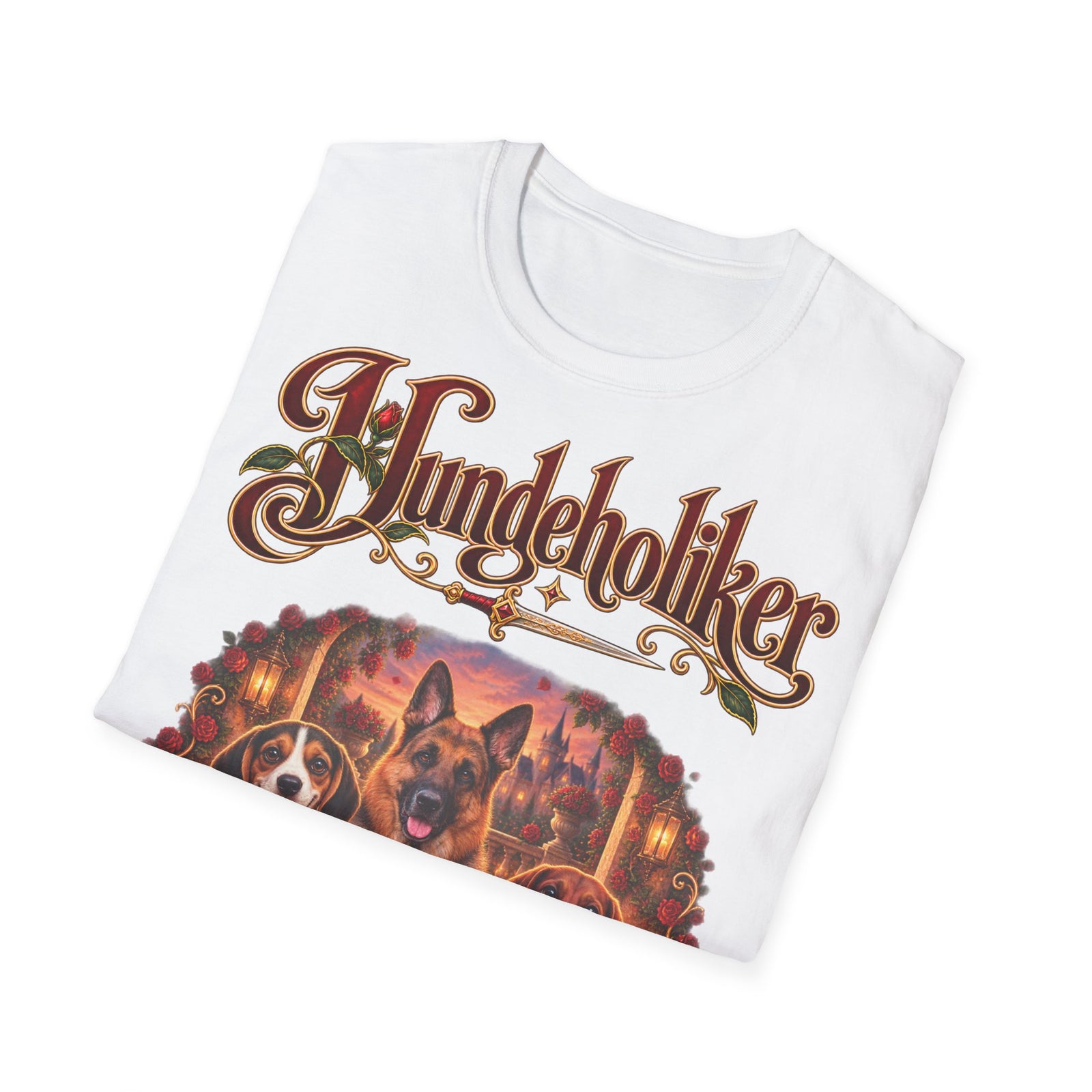 Personalisiertes T-Shirt – Hundeholiker mit Rosen – Foto 12