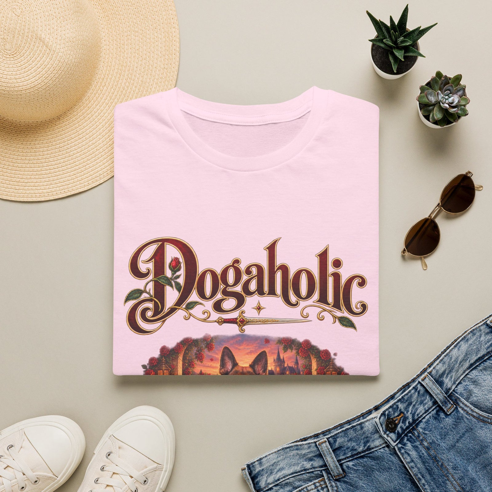 Personalized Graphic Tee – Dogaholic Rose Fantasy – photo 20
