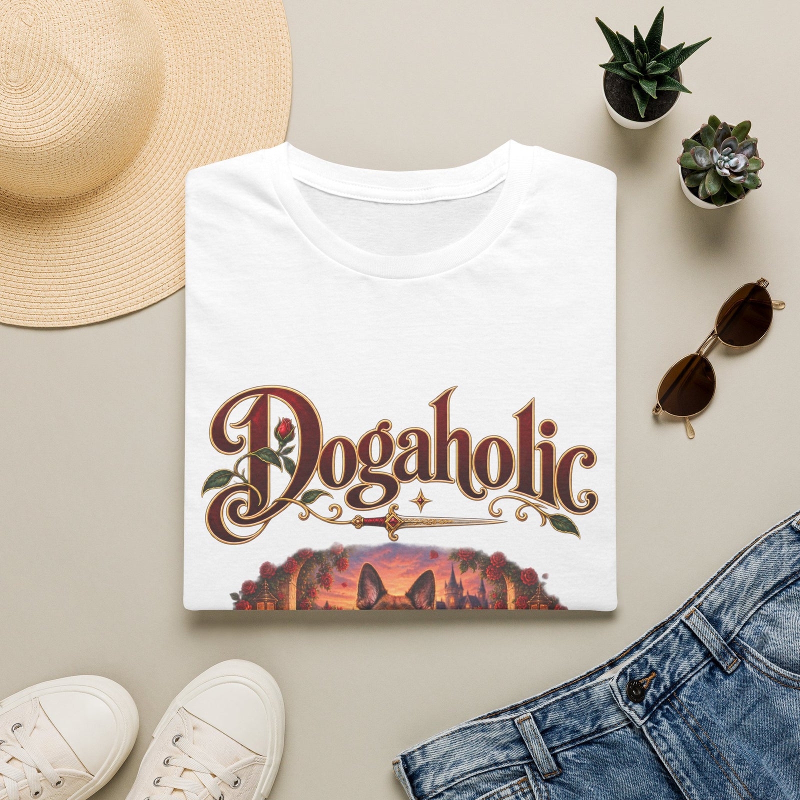 Personalized Graphic Tee – Dogaholic Rose Fantasy – photo 14