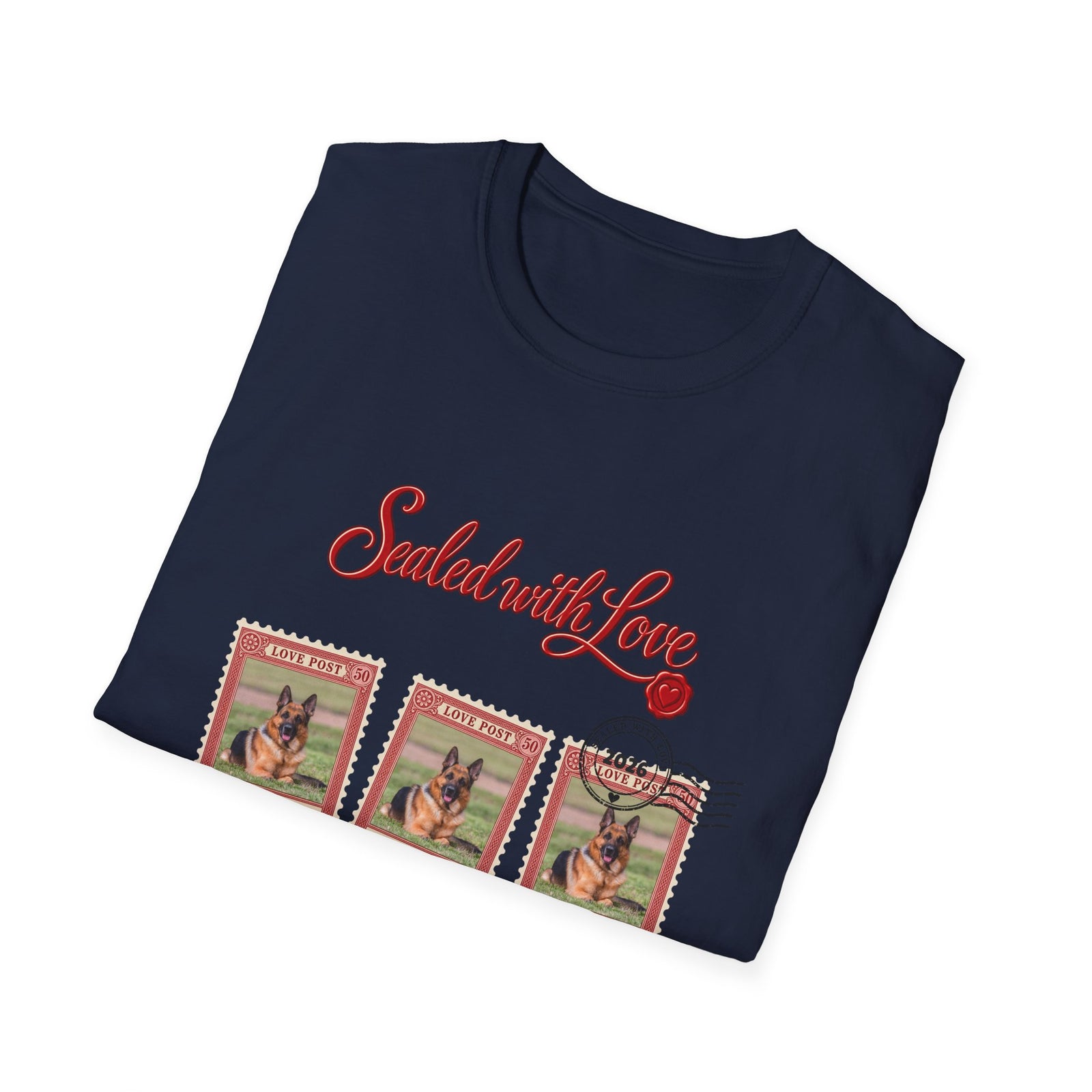 Personalized Graphic Tee – Sealed with Love Dog Stamps – photo 6