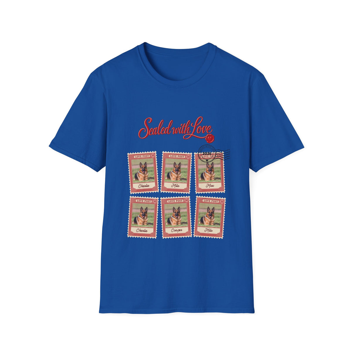 Personalized Graphic Tee – Sealed with Love Dog Stamps – photo 7