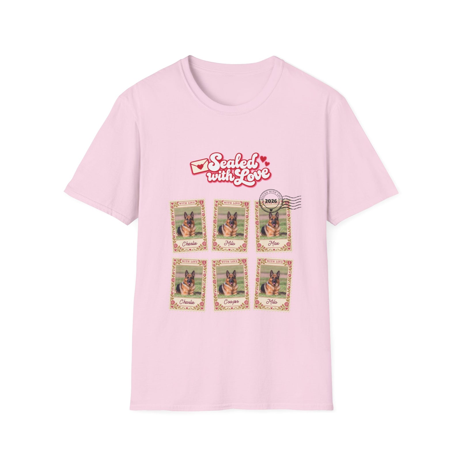 Personalized Graphic Tee – Sealed with Love Stamps – photo 19