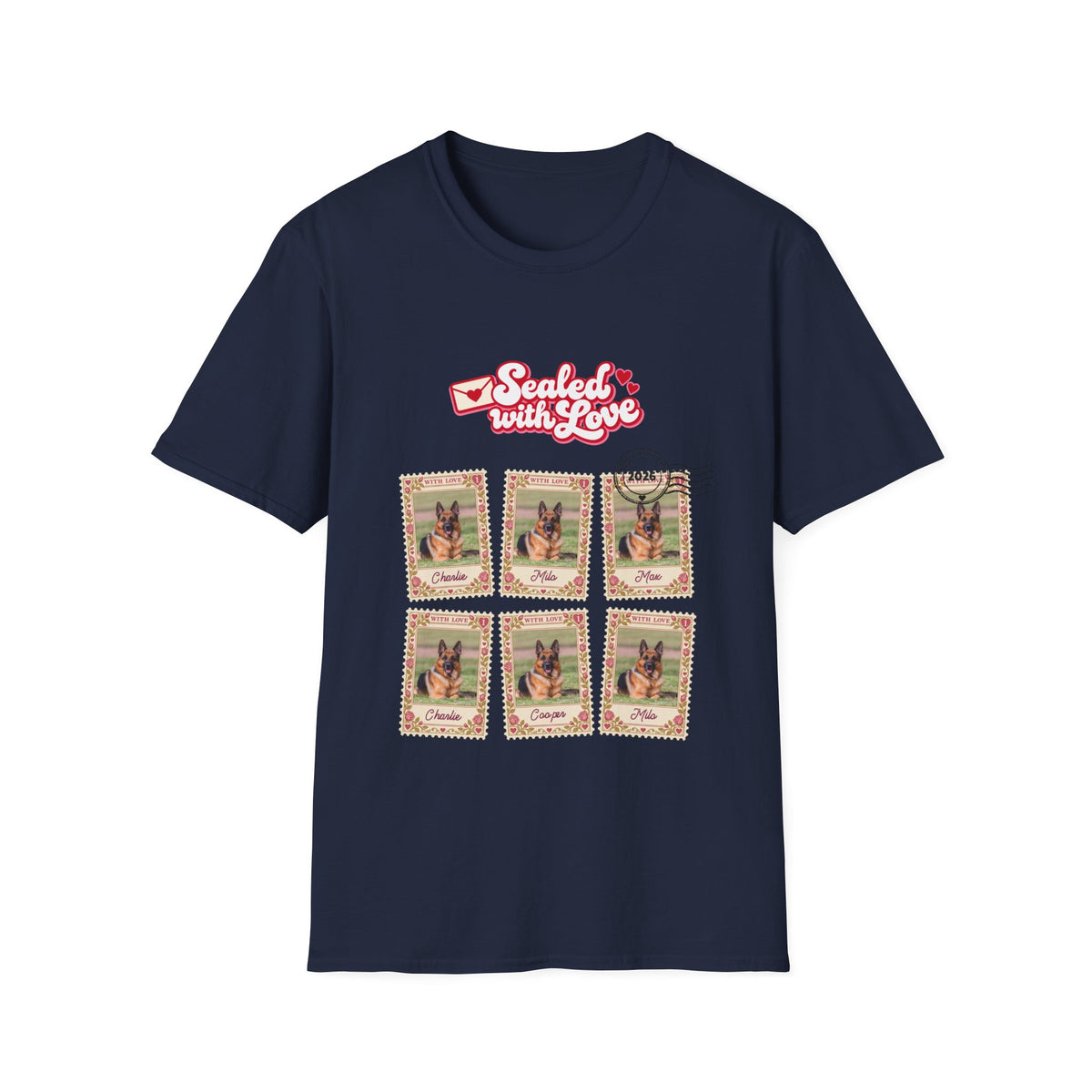 Personalized Graphic Tee – Sealed with Love Stamps – photo 4