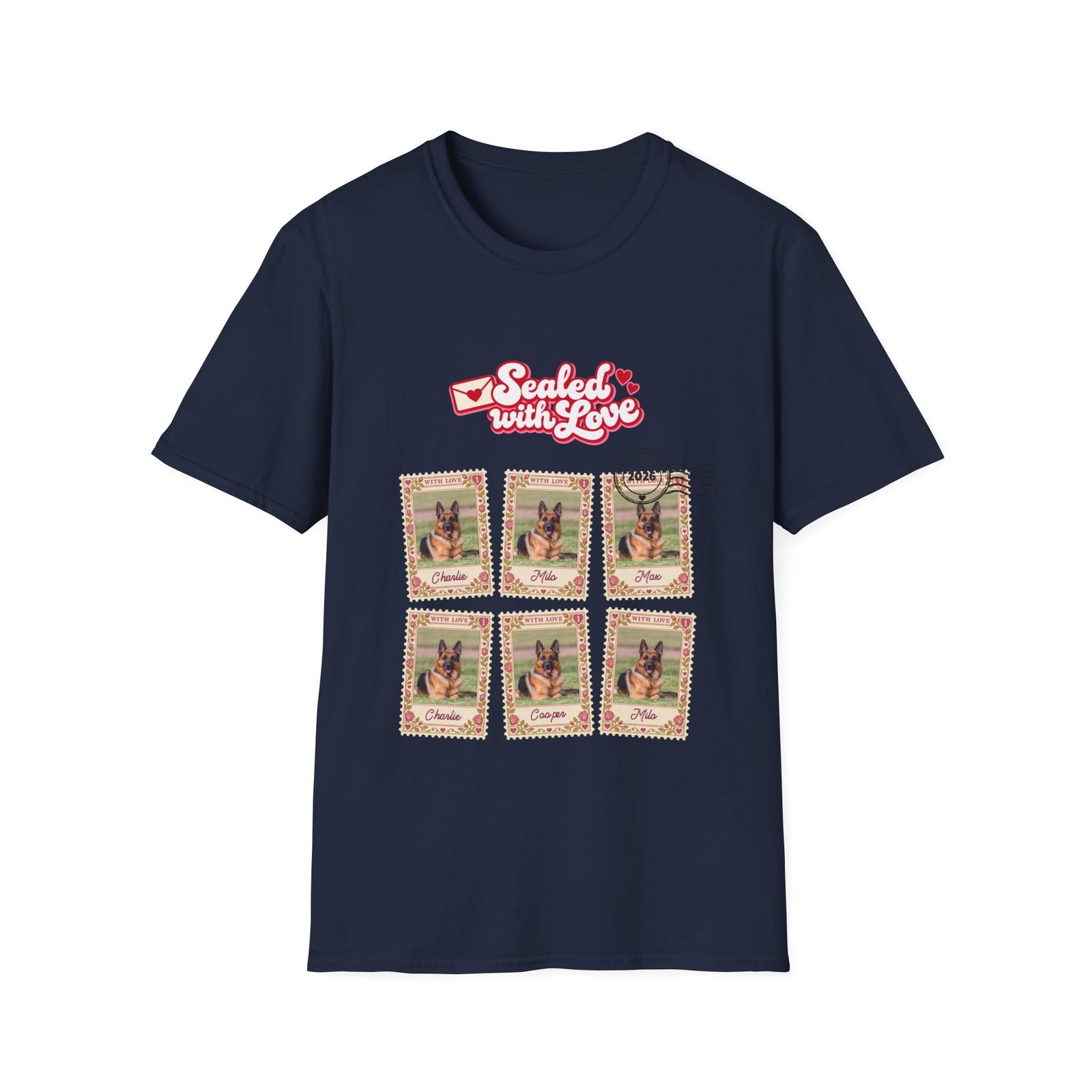 Personalized Graphic Tee – Sealed with Love Stamps – photo 4