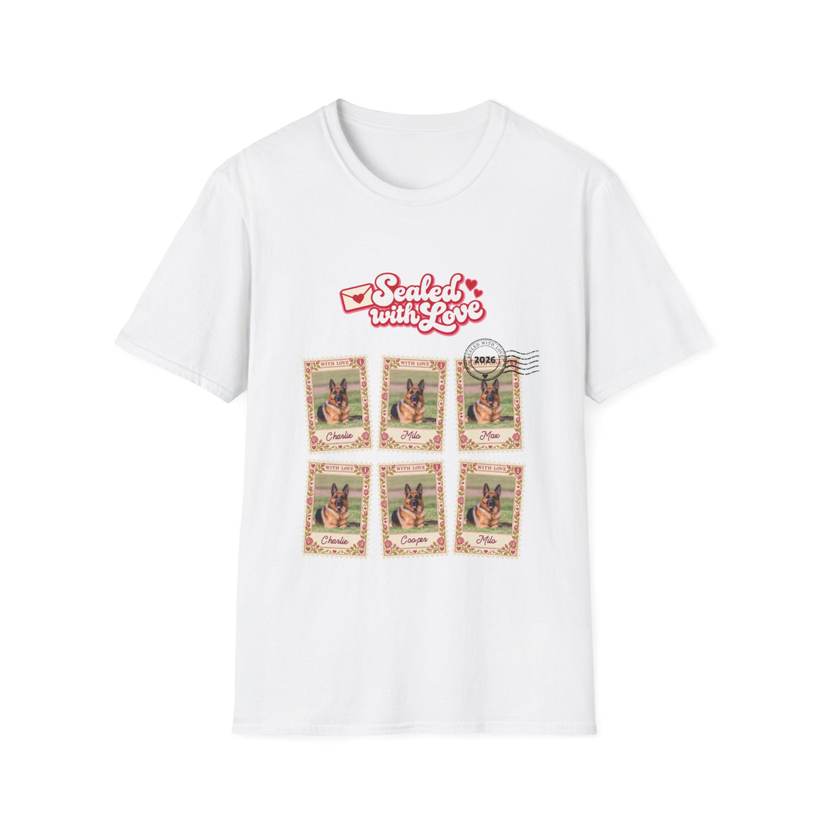 Personalized Graphic Tee – Sealed with Love Stamps – photo 13