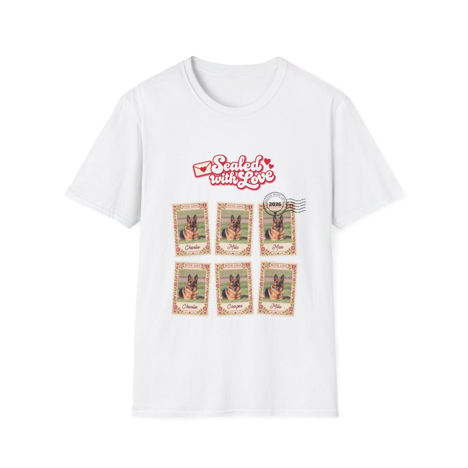 Personalized Graphic Tee – Sealed with Love Stamps – photo 13
