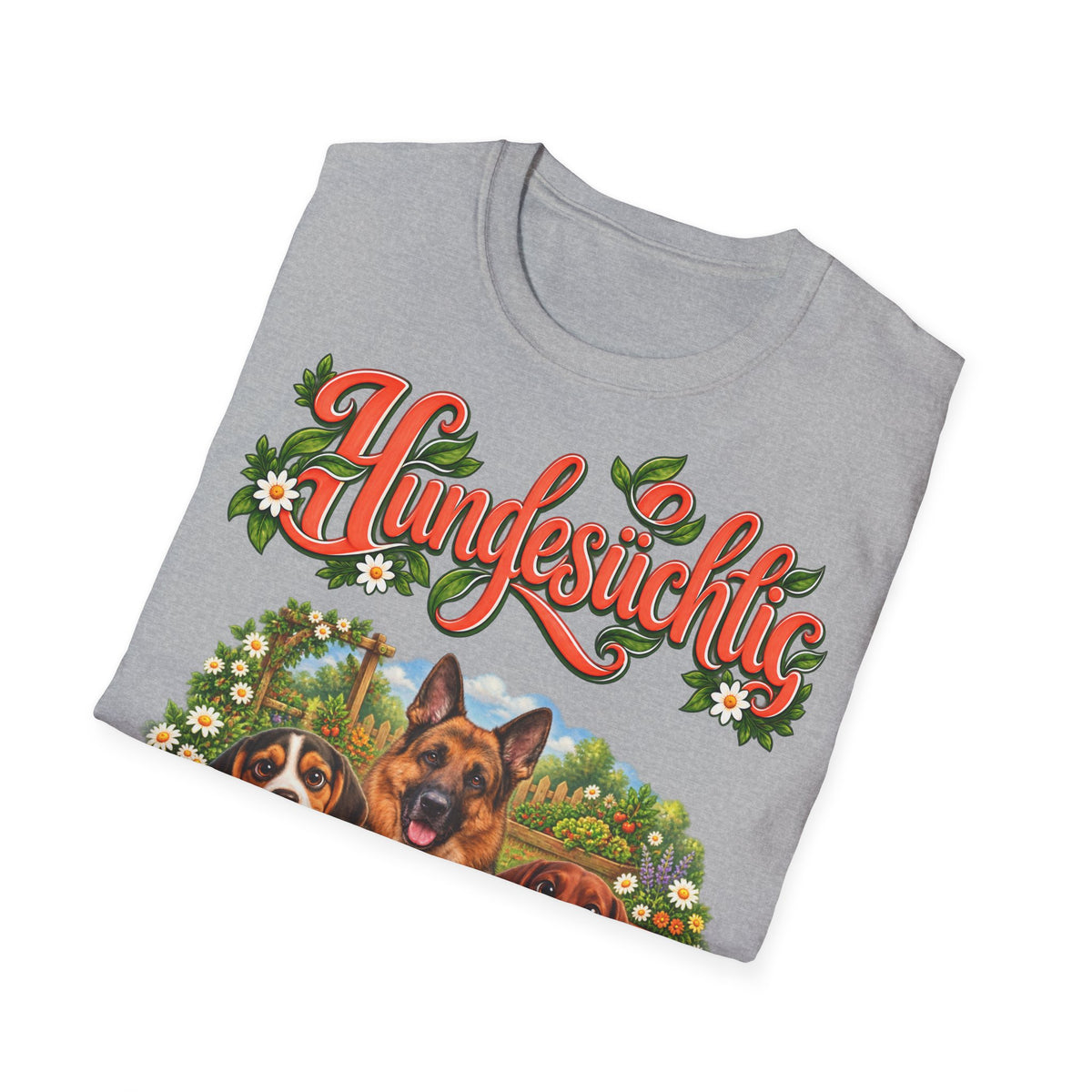 Personalisiertes T-Shirt – Hundesüchtig im Garten – Foto 9