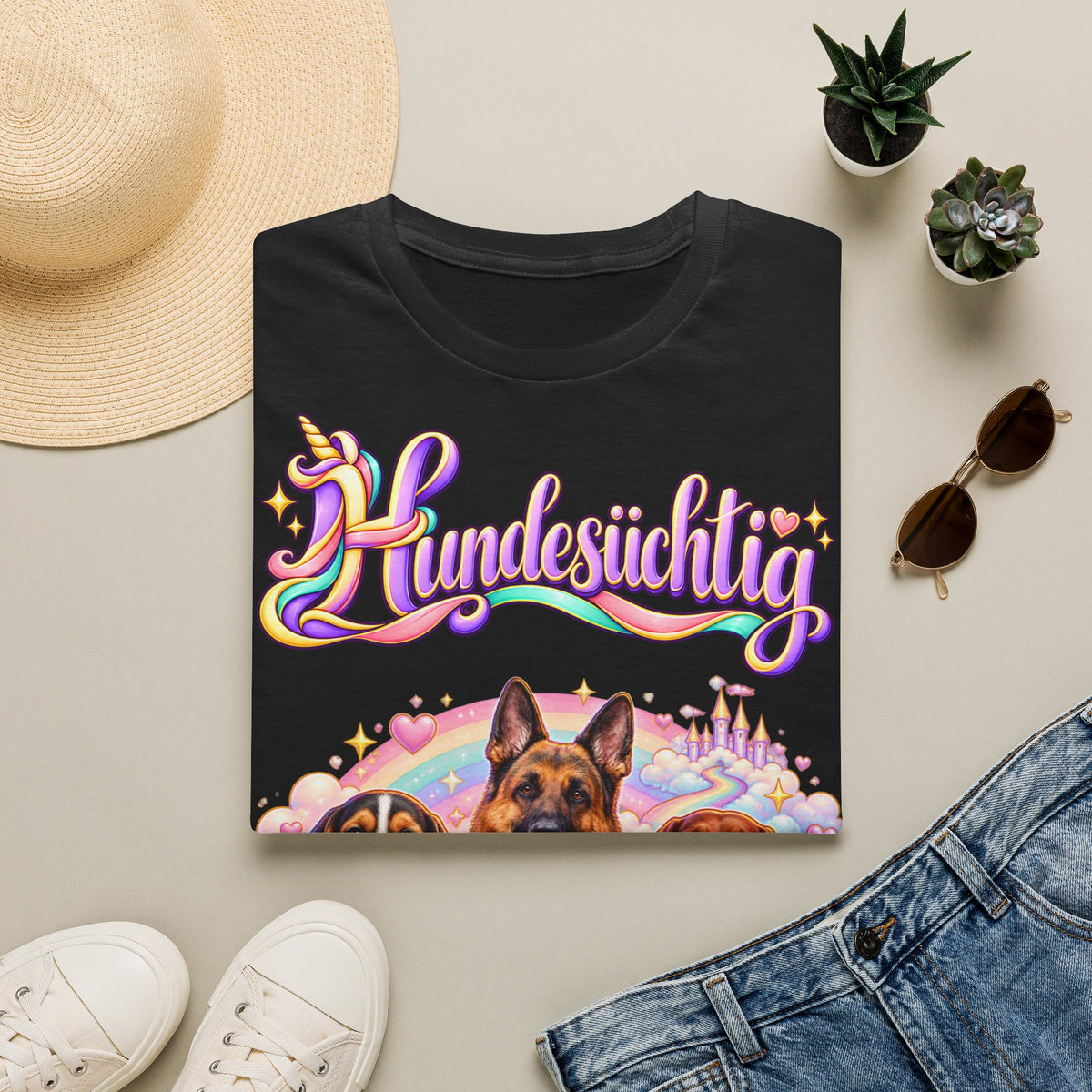 Personalisiertes lustiges T-Shirt – Hundesüchtig Einhorn – Foto 14