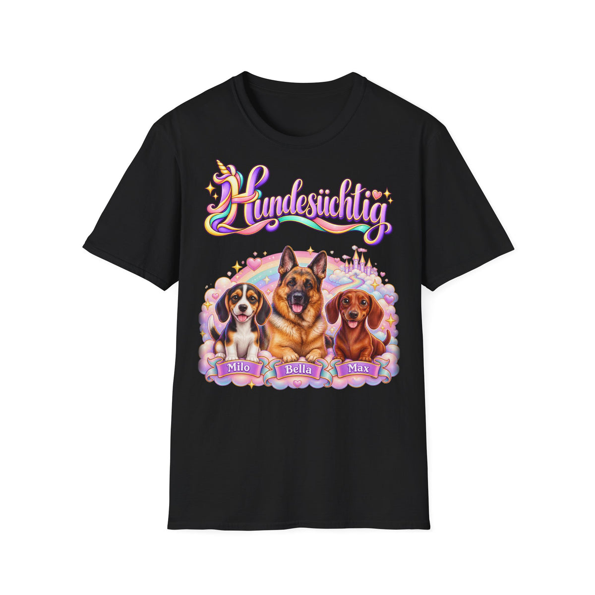 Personalisiertes lustiges T-Shirt – Hundesüchtig Einhorn – Foto 13
