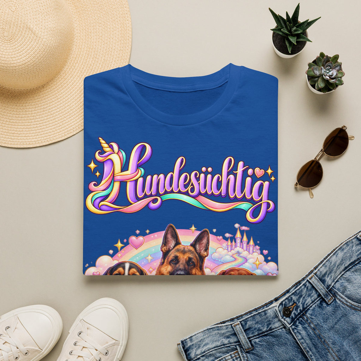 Personalisiertes lustiges T-Shirt – Hundesüchtig Einhorn – Foto 5