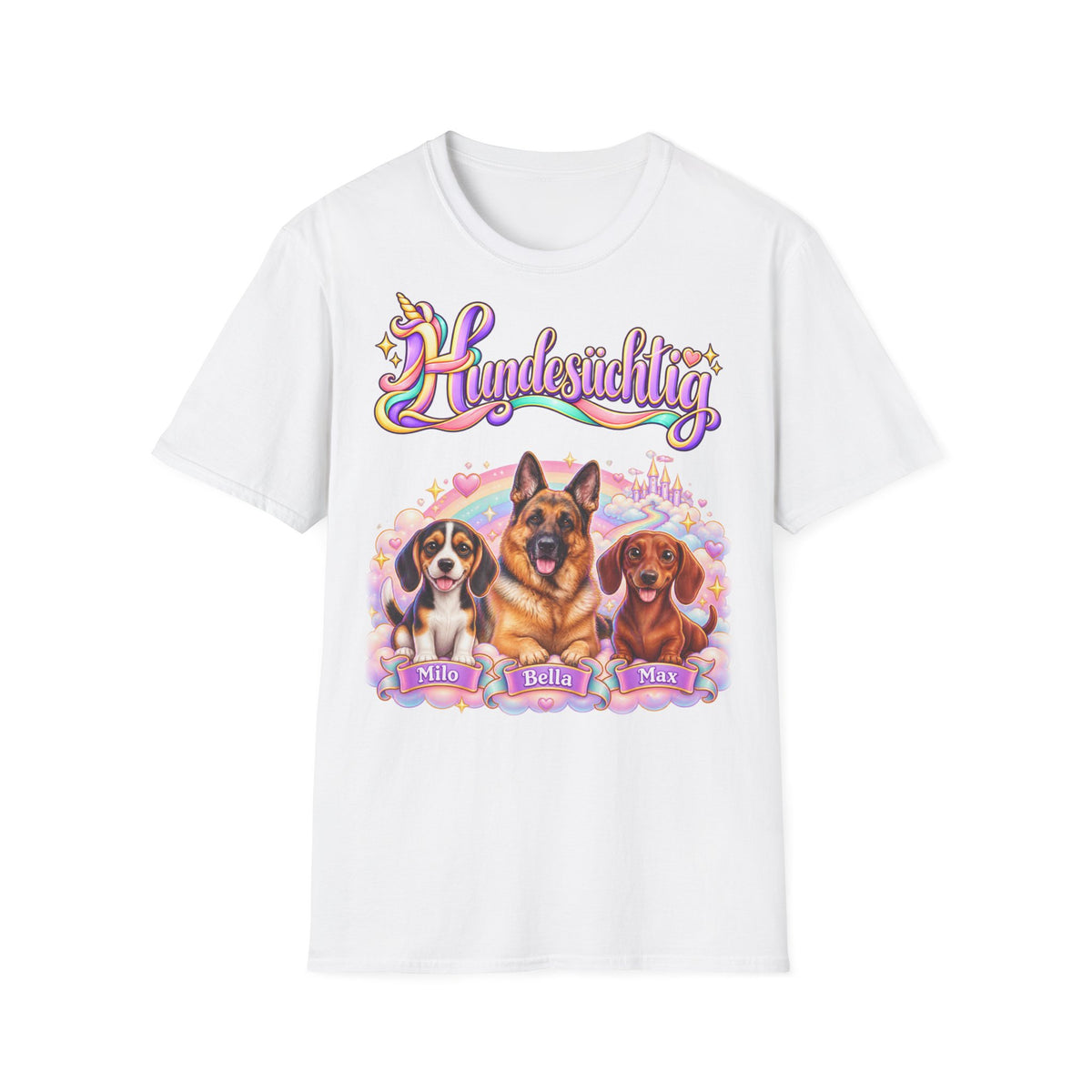 Personalisiertes lustiges T-Shirt – Hundesüchtig Einhorn – Foto 10