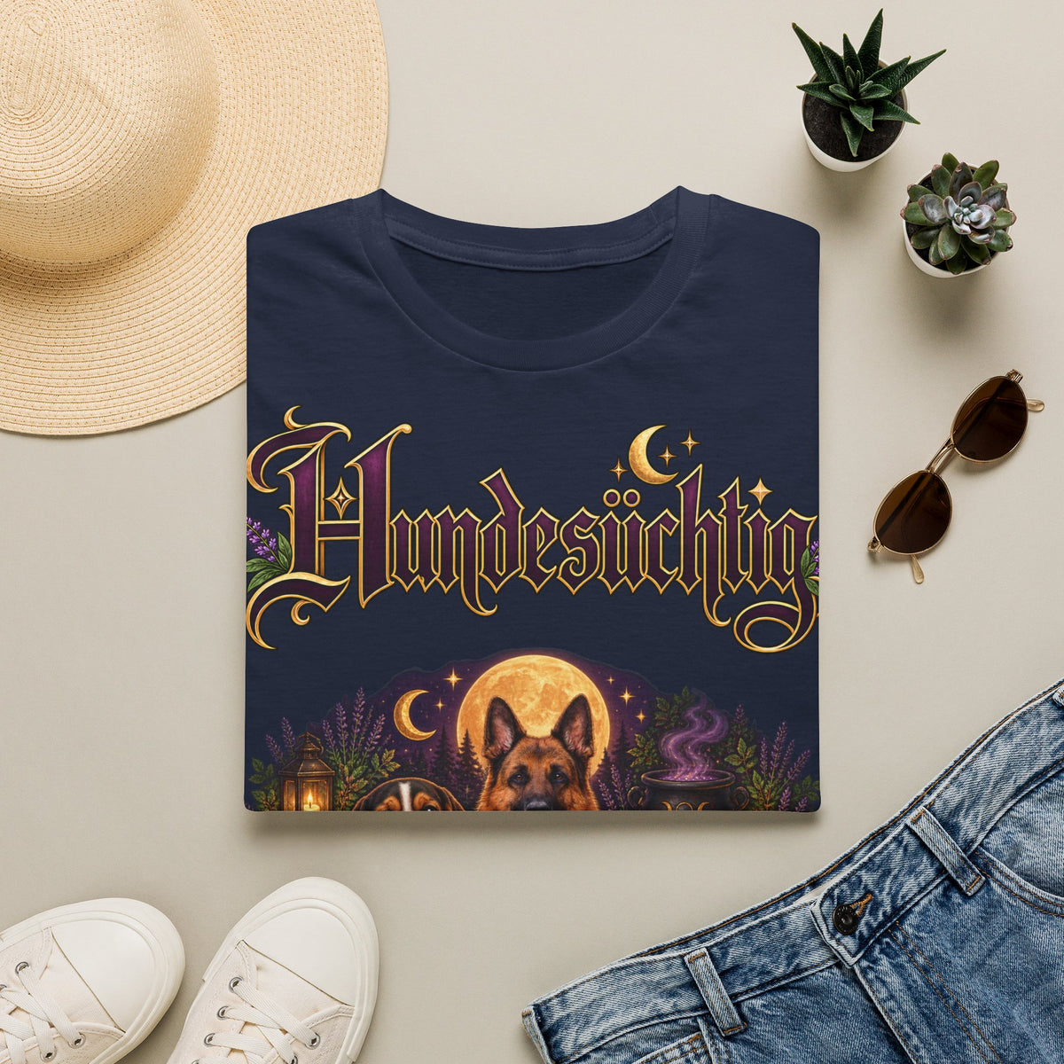 Personalisiertes T-Shirt – Hundesüchtig Hexenmotiv – Foto 2