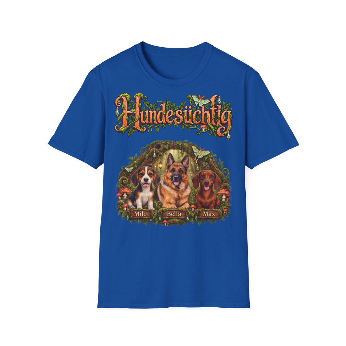 Personalisiertes T-Shirt mit Hunden – Hundesüchtig Zauberwald – Foto 4