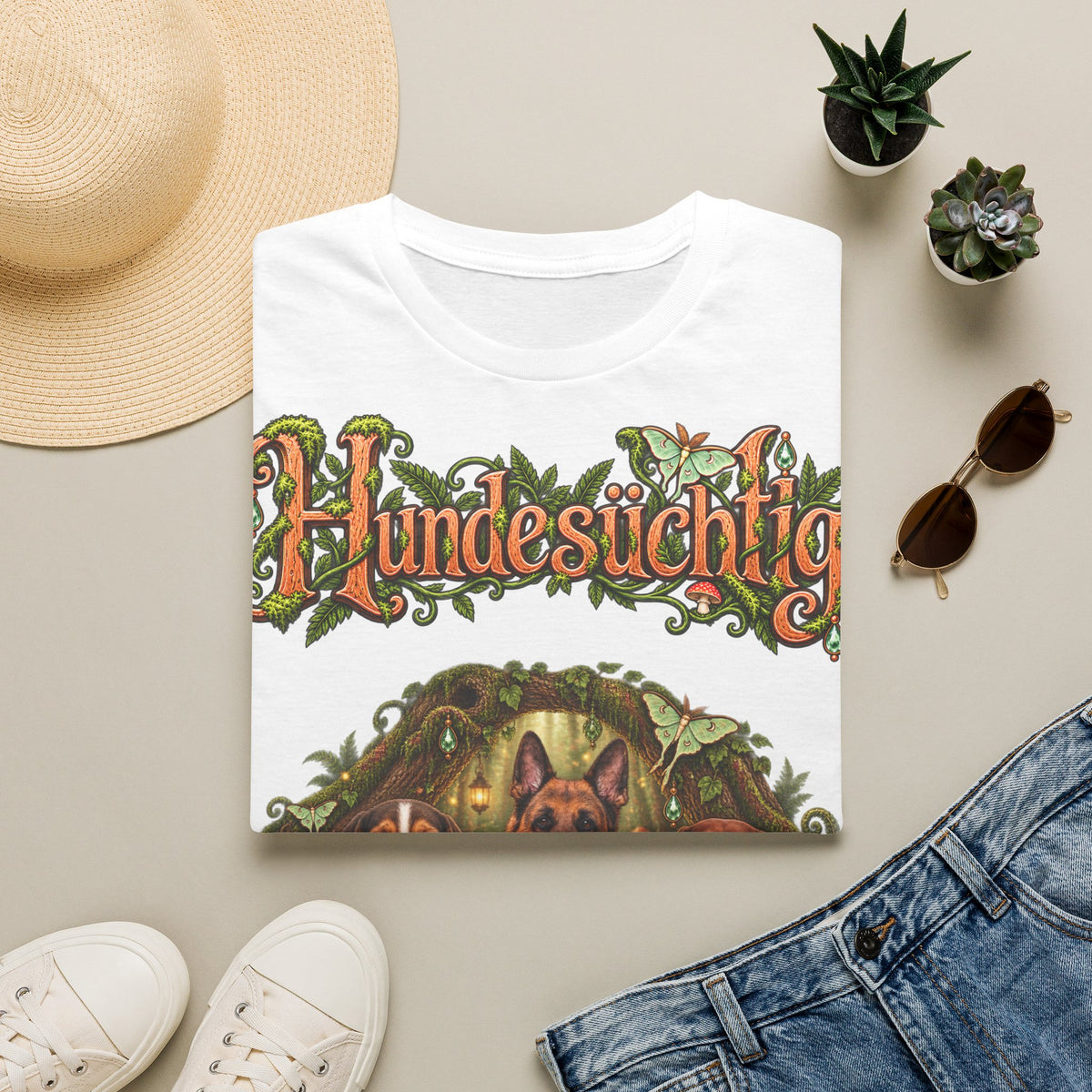 Personalisiertes T-Shirt mit Hunden – Hundesüchtig Zauberwald – Foto 11