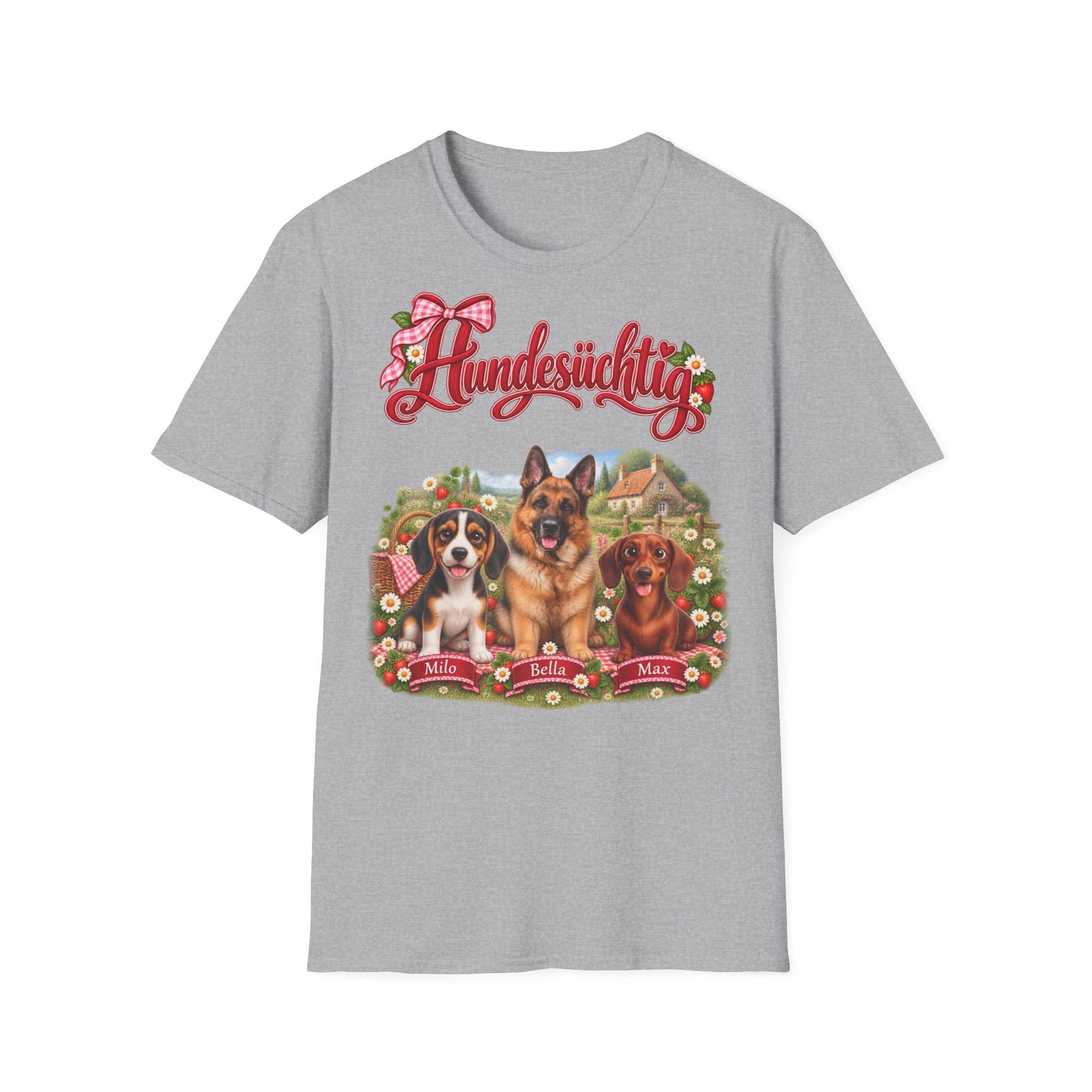Personalisiertes T-Shirt – Hundesüchtig Erdbeer-Picknick – Foto 7