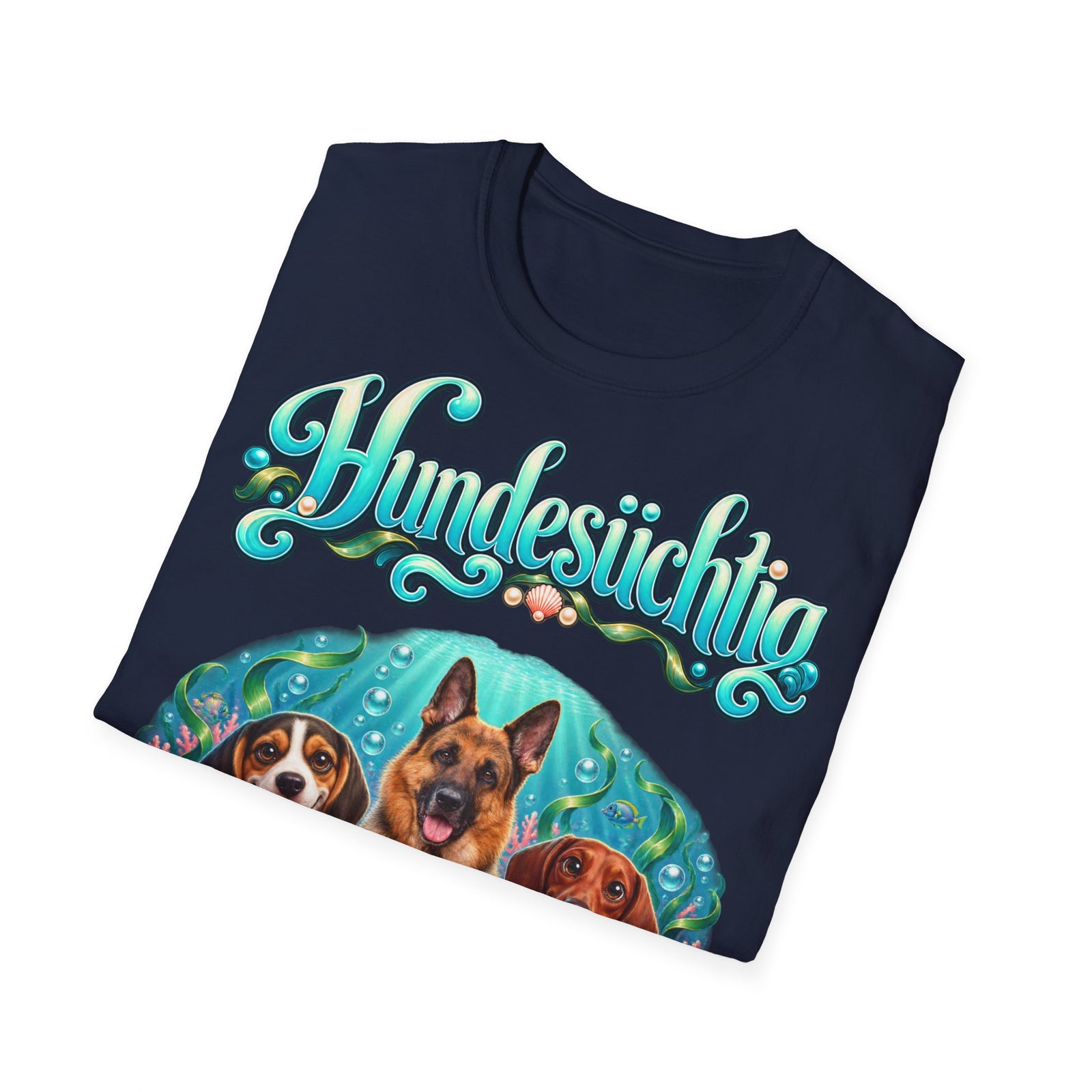Personalisiertes T-Shirt mit Hunden – Hundesüchtig Unterwasser – Foto 3