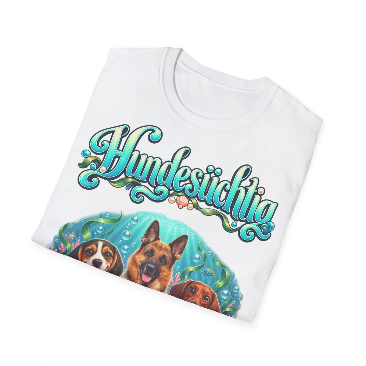 Personalisiertes T-Shirt mit Hunden – Hundesüchtig Unterwasser – Foto 12