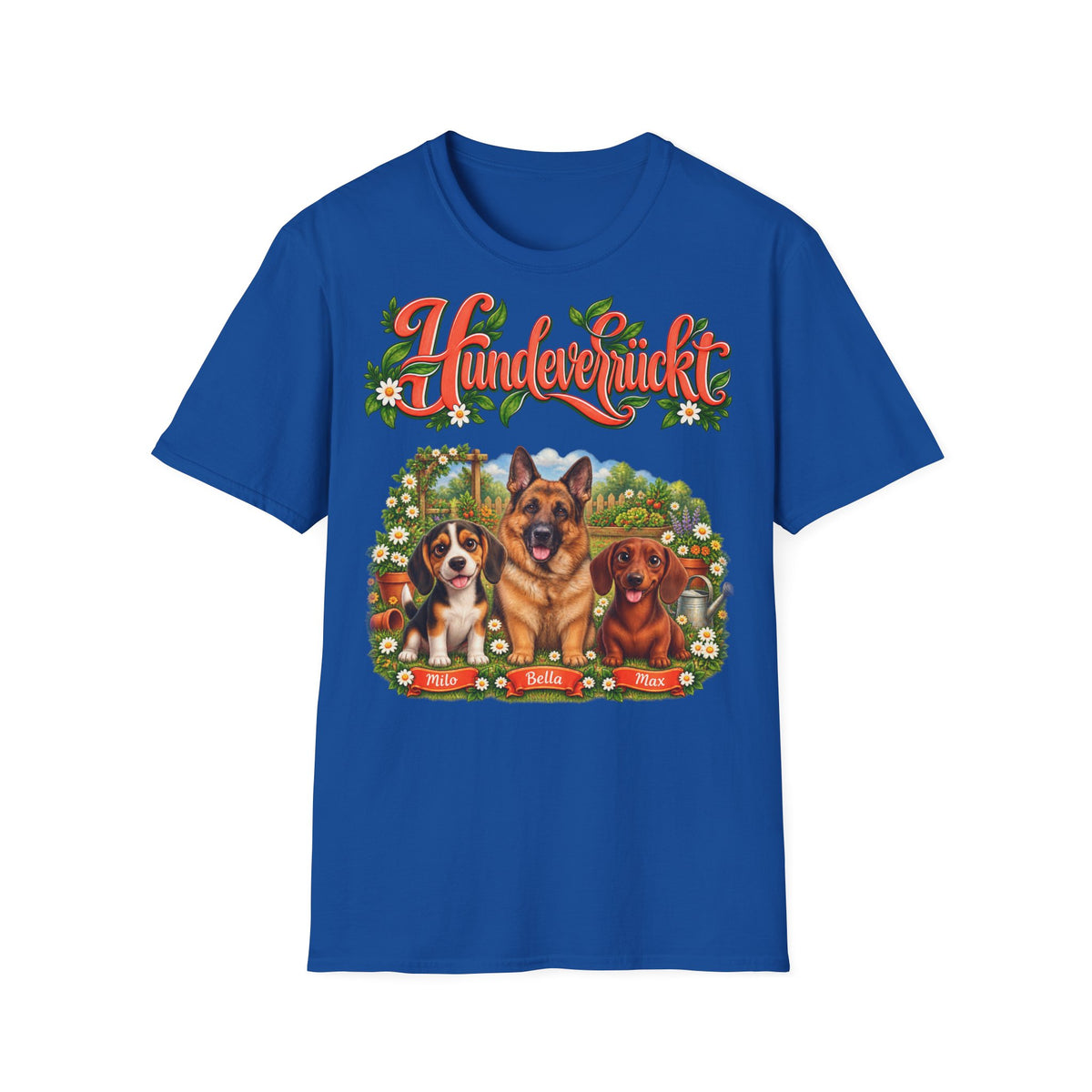 Personalisiertes Tshirt mit Hunden – Hundeverrückt – Foto 4