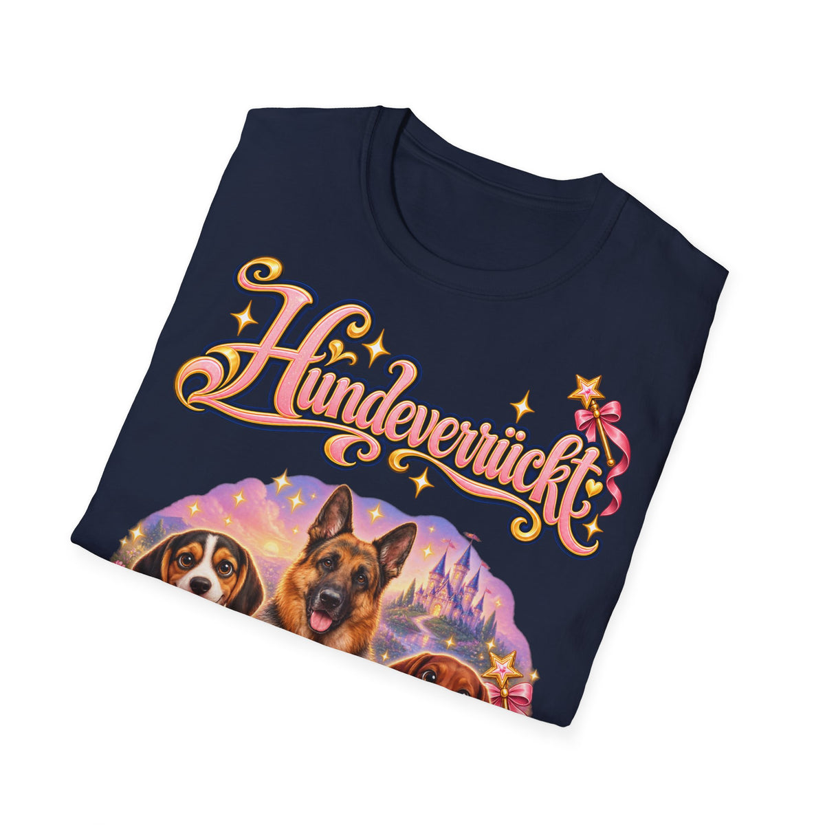 Personalisiertes T-Shirt mit Hunden – Hundeverrückt Märchenschloss – Foto 3