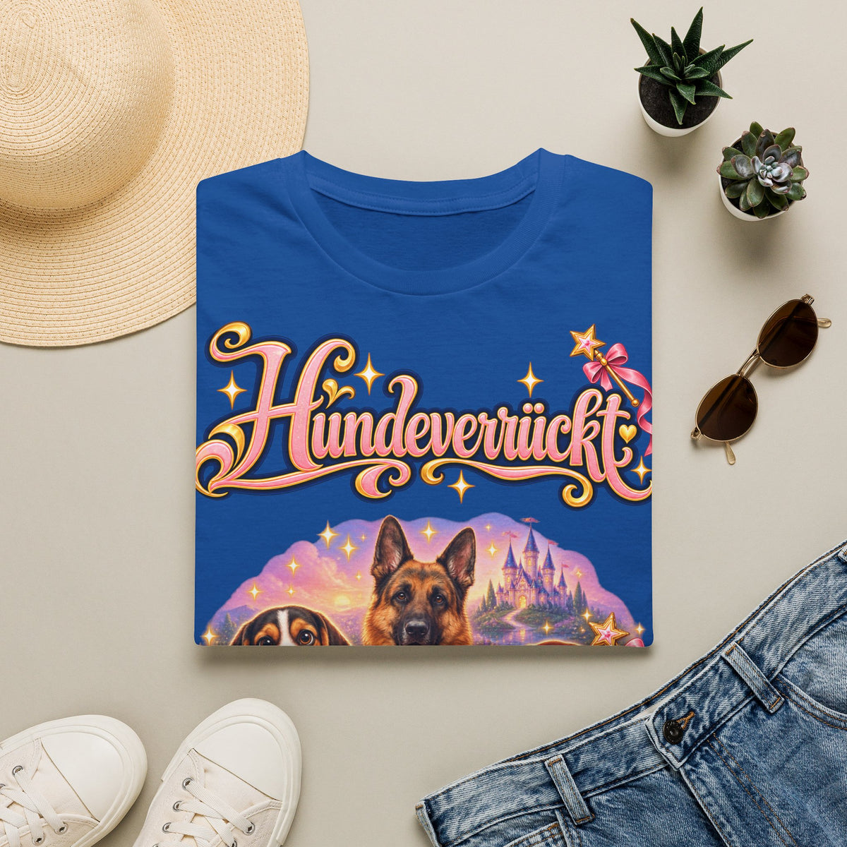 Personalisiertes T-Shirt mit Hunden – Hundeverrückt Märchenschloss – Foto 5