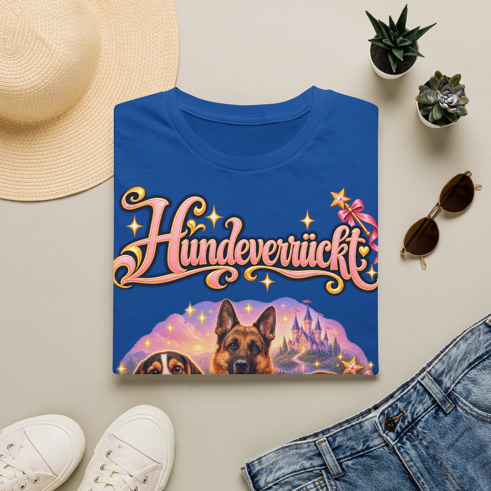 Personalisiertes T-Shirt mit Hunden – Hundeverrückt Märchenschloss – Foto 5