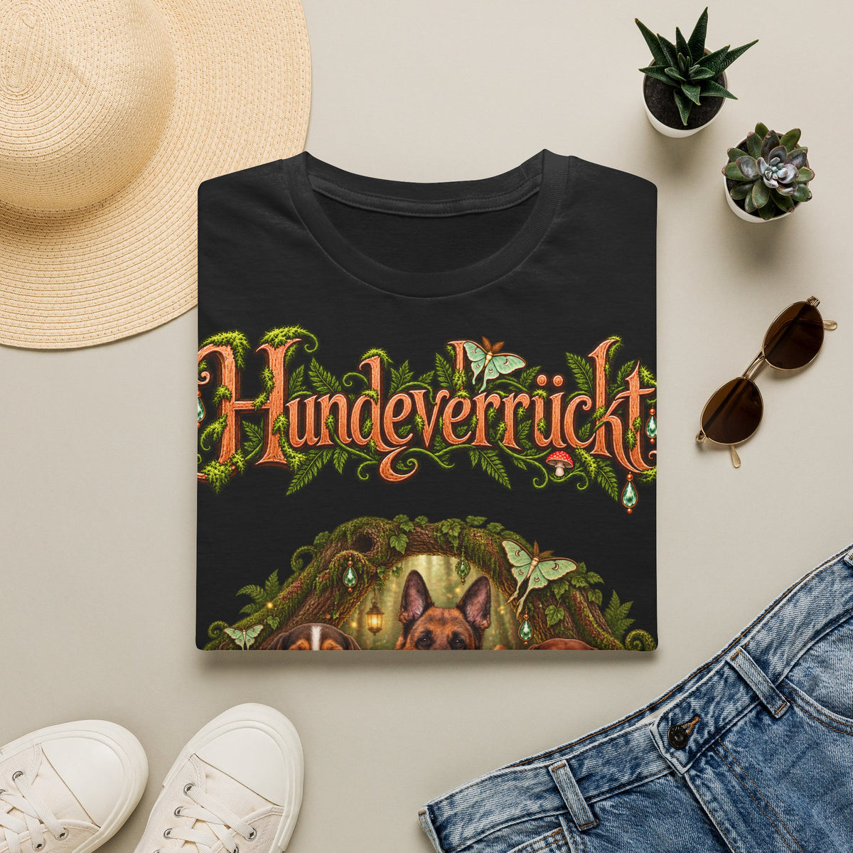 Personalisiertes T-Shirt mit Hunden – Hundeverrückt Zauberwald – Foto 14