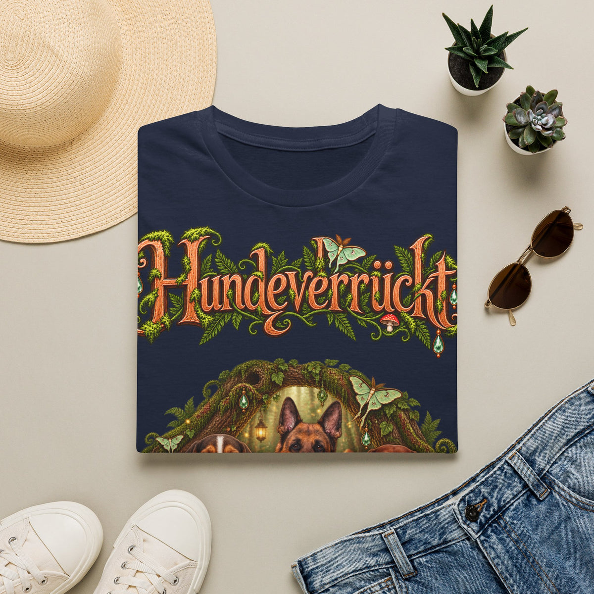 Personalisiertes T-Shirt mit Hunden – Hundeverrückt Zauberwald – Foto 2