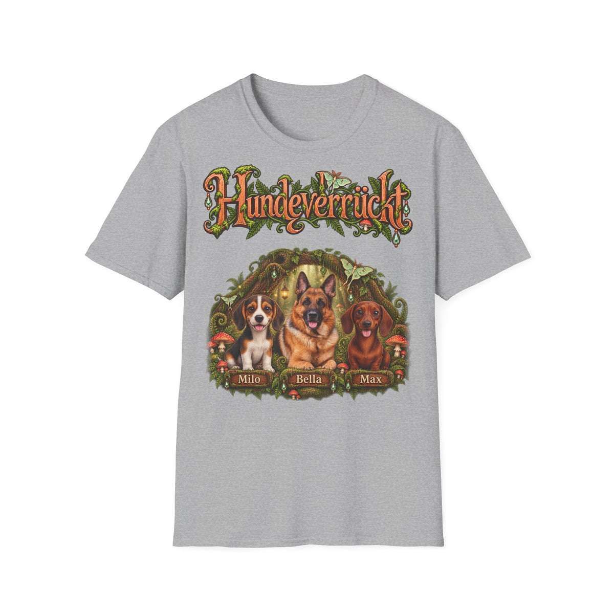 Personalisiertes T-Shirt mit Hunden – Hundeverrückt Zauberwald – Foto 7