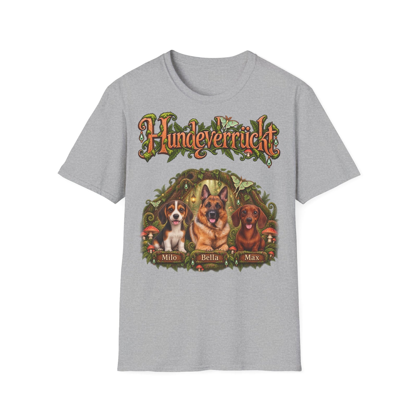 Personalisiertes T-Shirt mit Hunden – Hundeverrückt Zauberwald – Foto 7