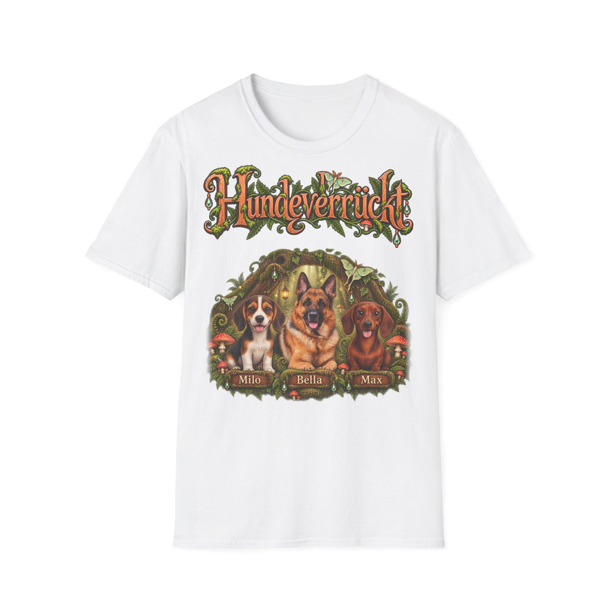 Personalisiertes T-Shirt mit Hunden – Hundeverrückt Zauberwald – Foto 10
