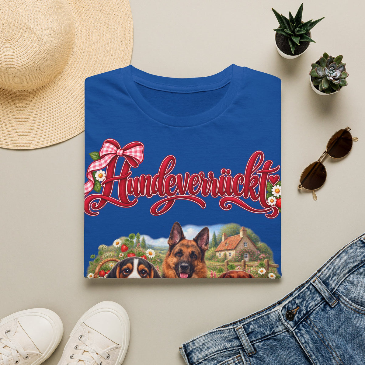 Personalisiertes T-Shirt mit Hunden – Hundeverrückt Picknick – Foto 5