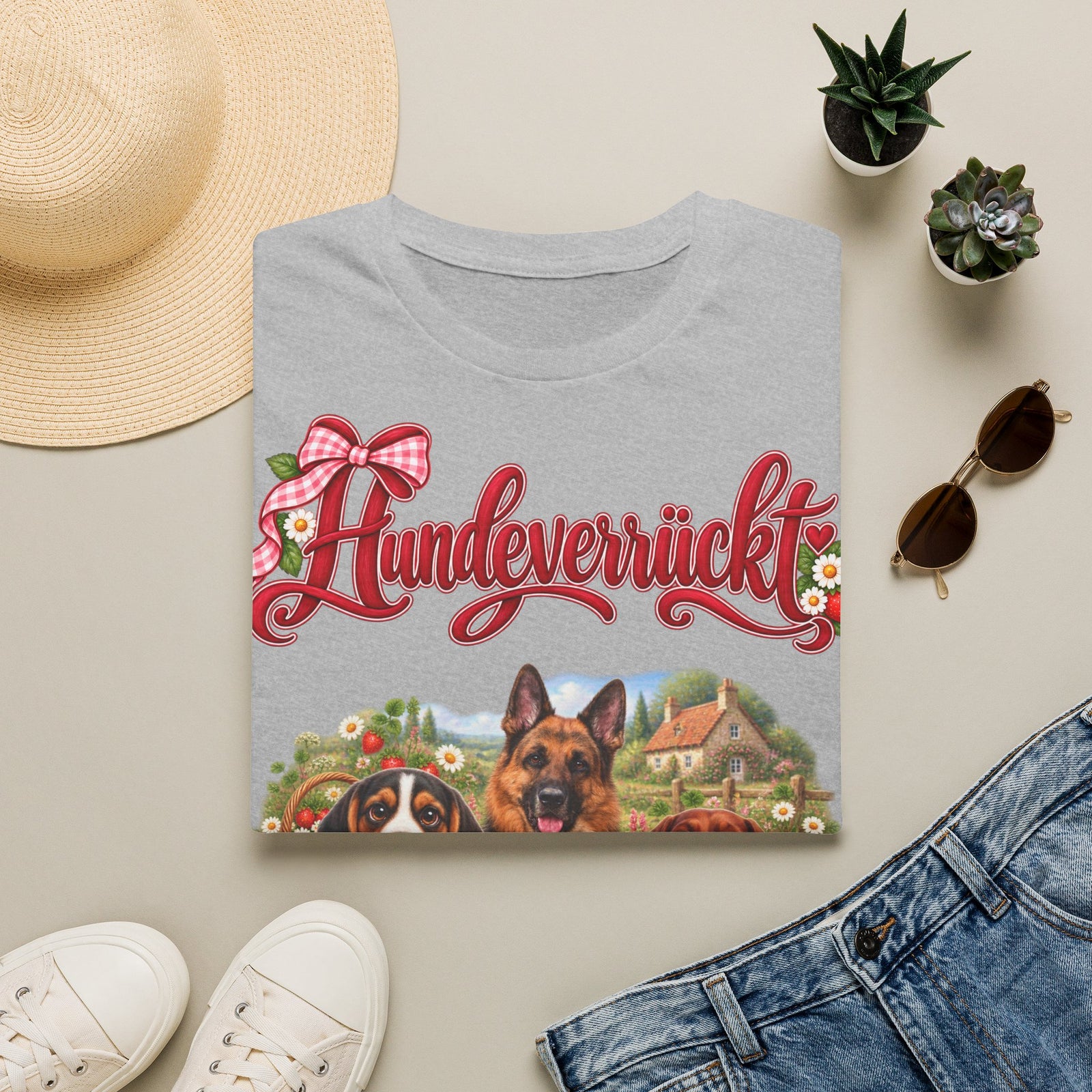 Personalisiertes T-Shirt mit Hunden – Hundeverrückt Picknick – Foto 8