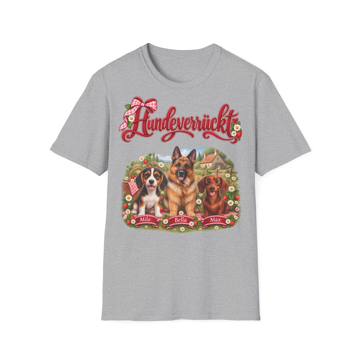 Personalisiertes T-Shirt mit Hunden – Hundeverrückt Picknick – Foto 7