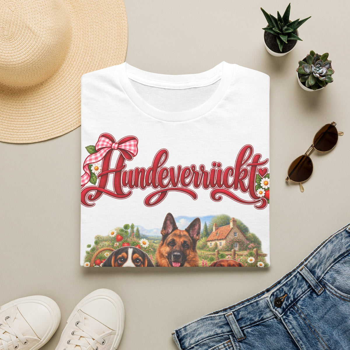 Personalisiertes T-Shirt mit Hunden – Hundeverrückt Picknick – Foto 11
