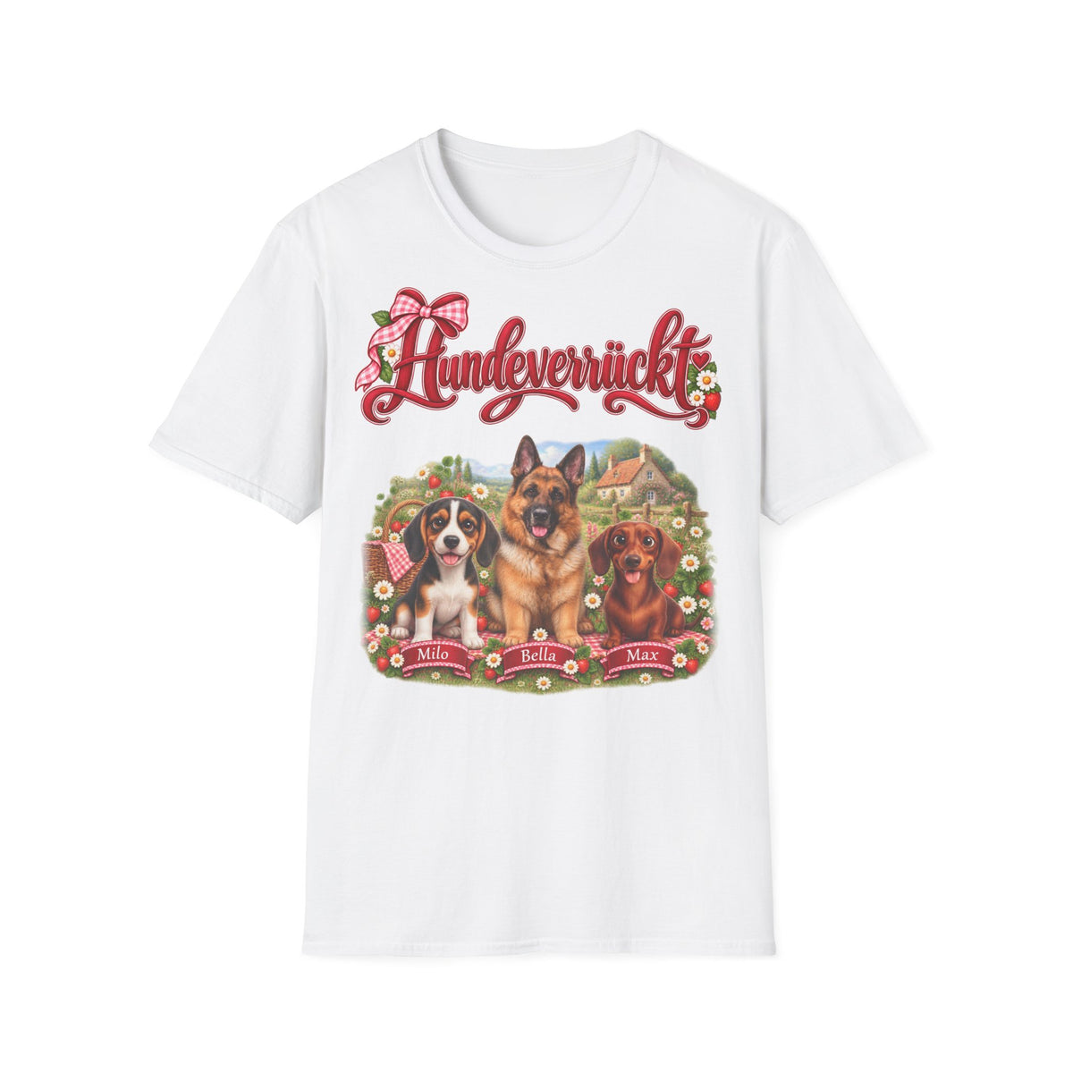 Personalisiertes T-Shirt mit Hunden – Hundeverrückt Picknick – Foto 10
